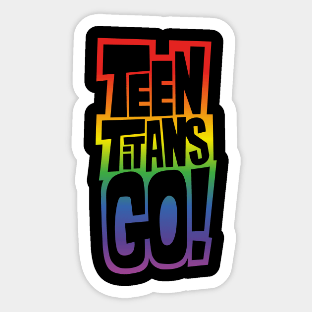 Teen Titans Go! Logo (rainbow effect) Teen Titans Go Sticker